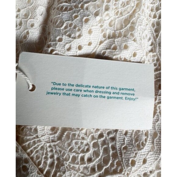 Sundance Champs De Fleur Ivory Faux Wrap Midi Dress Womans Sz PM or Petite M NWT - Picture 7 of 9